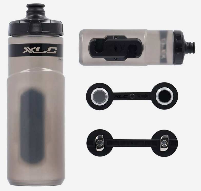 XLC MRS MY '21 bottle set MR-S12 600ml, transparent, incl Fidlock adapter