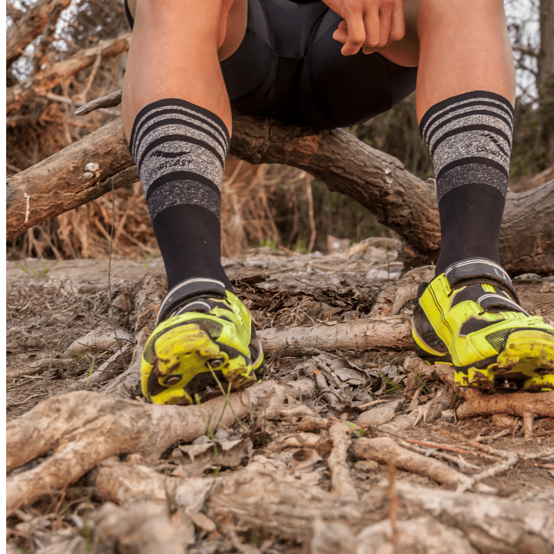 calcetines de ciclismo START talla L Negro/Gris