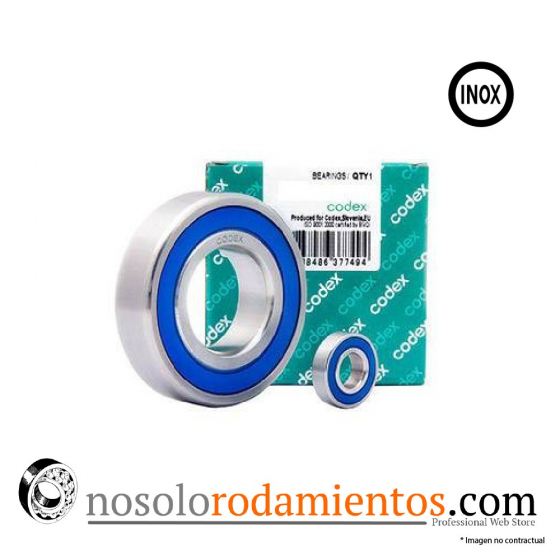 RODAMIENTO CODEX SS 6902-2RS INOX 15X28X7