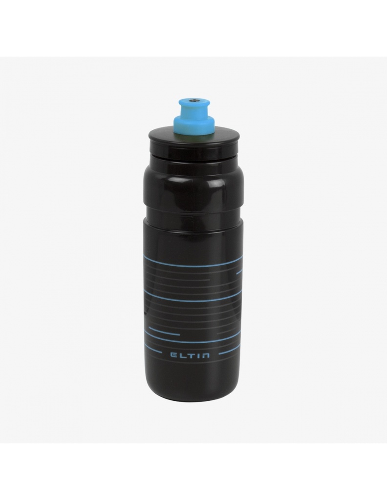 Bidón de ciclismo Pro 750ml negro y azul