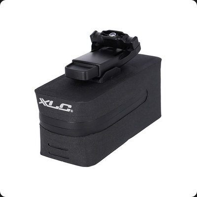 XLC BA-S110 BOLSA PARA SILLIN CON ADAPTADOR FIDLOCK PUSH NEGRO (16x7x7.5 cm)