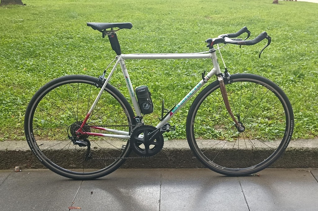 Bicicleta carretera segunda mano retrofit Bianchi talla 55 blanco