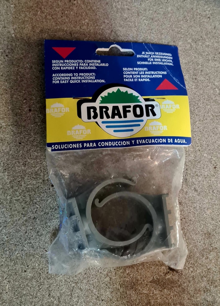 BRAFOR ABRAZADERA GRIS PLASTICO