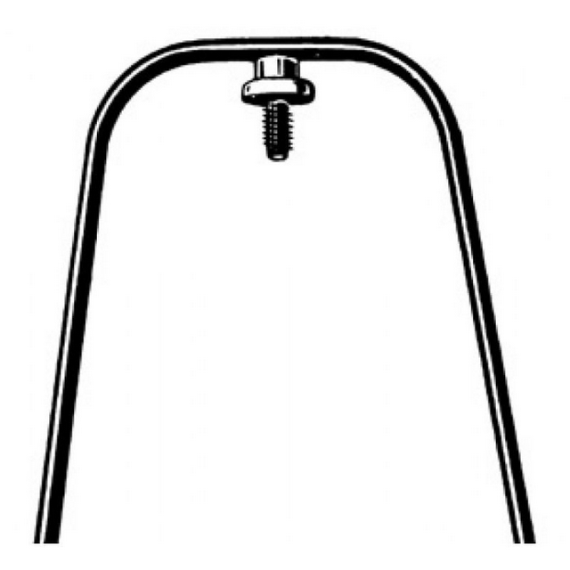 VARILLA BUCHEL 28" OJETE GRANDE ZINC 20" 55 mm 285 mm