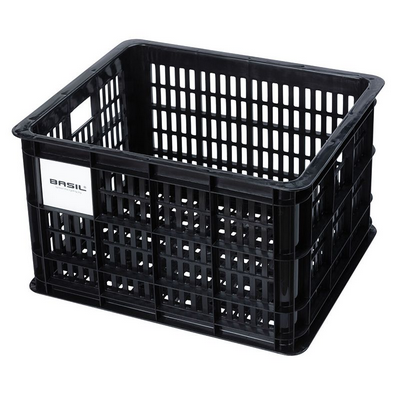 CESTA BASIL CRATE M 29.5L PLASTICO NEGRO (34x40x25 cm)