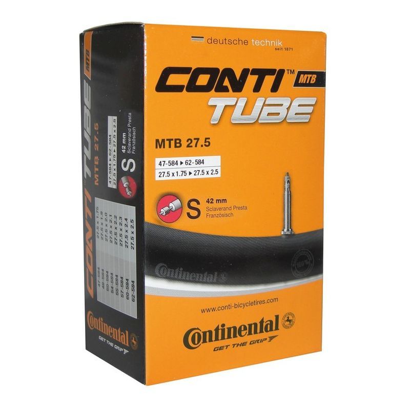 CAMARA CONTINENTAL MTB 27.5 x1.75-2.50 VALVULA PRESTA 42 mm (47-62/584)