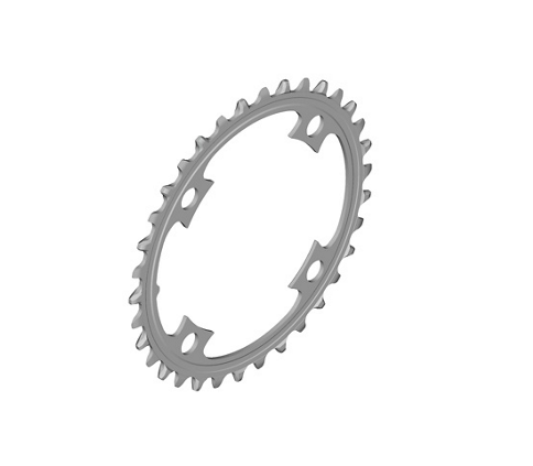 SHIMANO Plato negro 38D para FC-E8000/FC-E8050/FC-M8050 (sin salvacadenas)/SM-CRE80