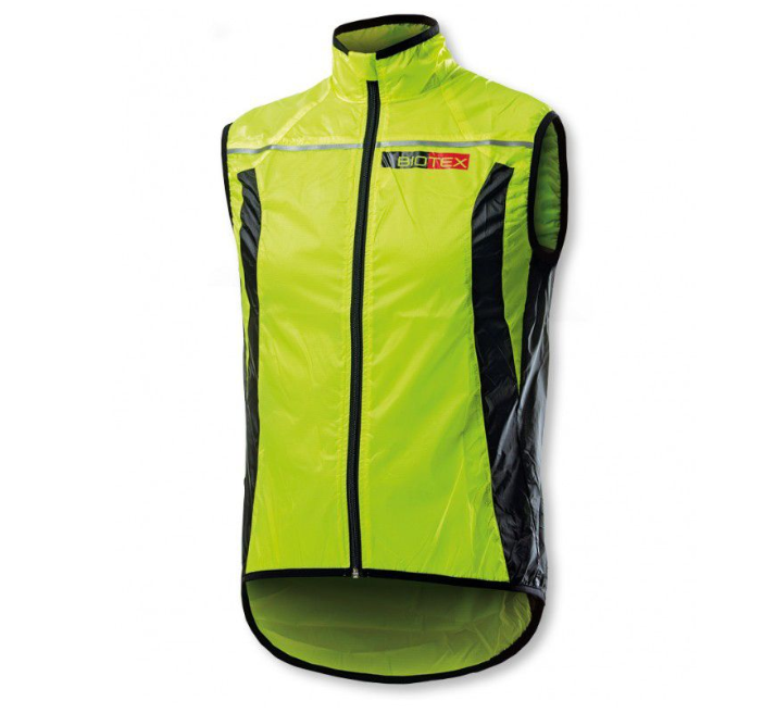 CHALECO BIOTEX CORTAVIENTOS IMPERMEABLE AMARILLO FLUO