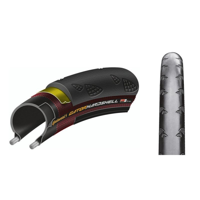 CUBIERTA CONTINENTAL GATOR HARDSHELL 700x25C RIGIDA NEGRO 25-622