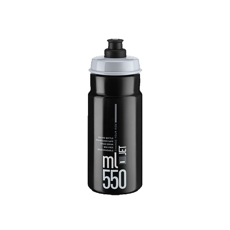 BIDON ELITE JET PLUS 550 ml NEGRO LOGO GRIS