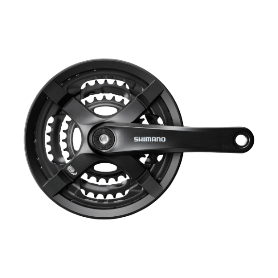SHIMANO Juego de bielas FC-TY501 8/7/6 velocidades 175,0 mm 48-38-28D Negro