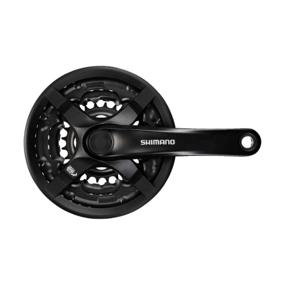SHIMANO Juego de bielas FC-TY501 8/7/6 velocidades 175,0 mm 42-34-24D Negro