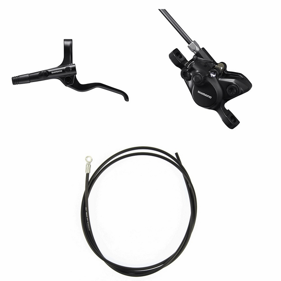 SHIMANO Kit Freno Disco Del. Negro BL-MT201 + BR-MT200 + Latig.