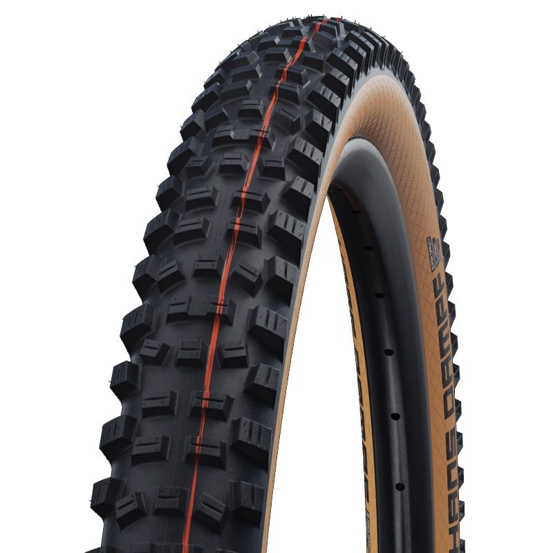 CUBIERTA SCHWALBE HANS DAMPF 29x2.35 HS491 EVO SUPER TRAIL ADDIX SOFT TUBELESS PLEG. NEG/MARR.60-622