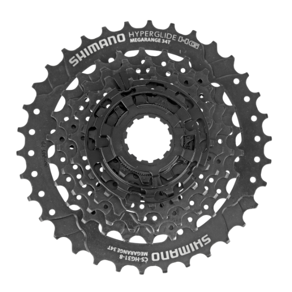 SHIMANO Cassette 8v 11-34 CS-HG31 11-13-15-17-20-23-26-34